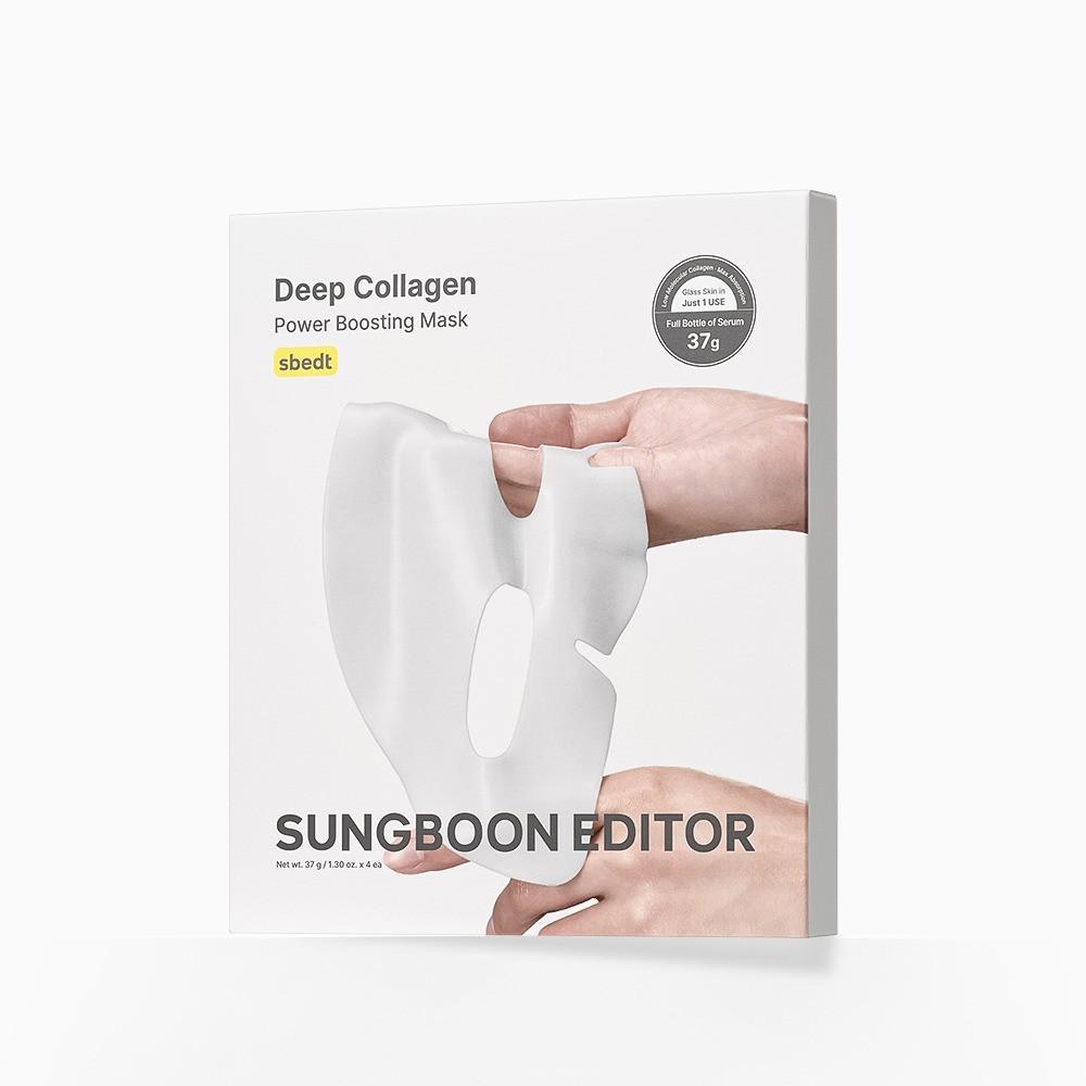 Sungboon Editor Deep Collagen Mask 4 Sheets (Deep Collagen Power Boosting / Niacin Vita C Brightening / Cica Tea Tree Soothing / Hyalu B5) Deep Collagen Power Boosting