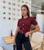 European and American Women's Slim Fit Knit Short Sleeve Cardigan