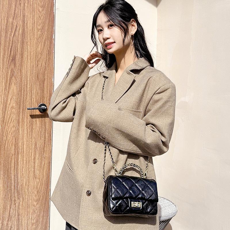 New Fashion Diamond Chain Women's Crossbody Bag Fashionable Versatile Autumn and Winter Chain Bag Shoulder Bag