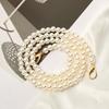 Replacement Bag Parts Women Purse Handle Pearl Bag Chain Beaded Tote Chain Pearl Bag Strap