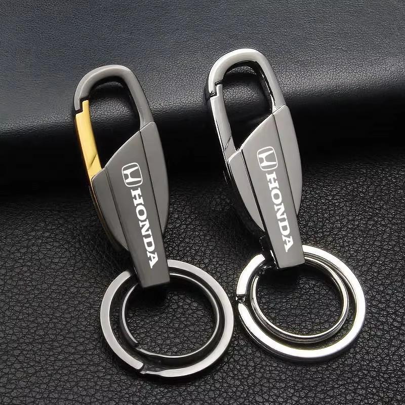 Car Emblem Keychain Zinc Alloy Antirust Key Ring For Honda Civic Accord Crosstour Spirior Odyssey Avancier UR-V Sienna Elysion BI2