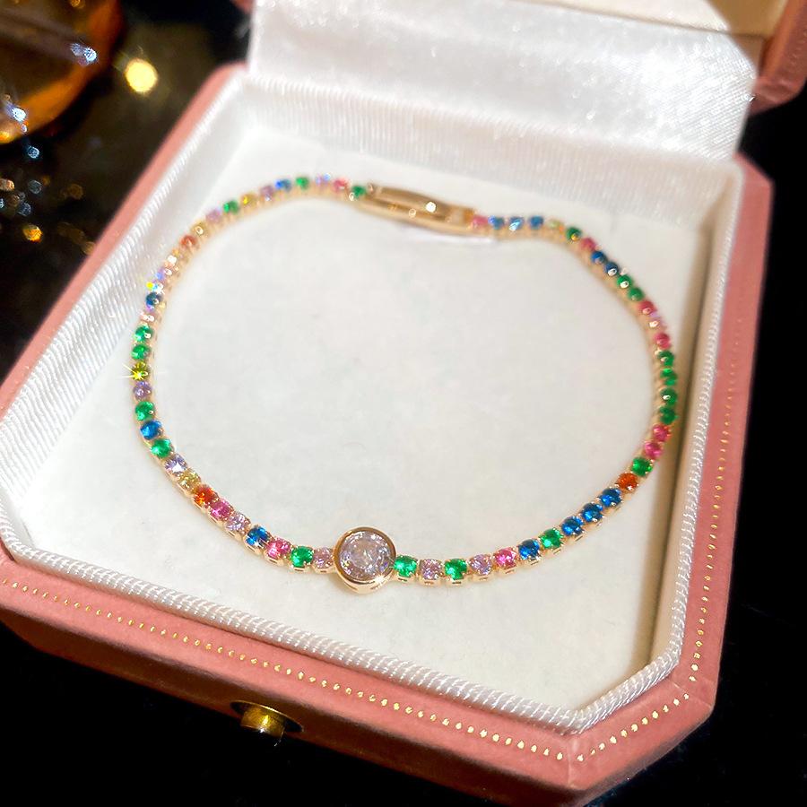 Zircon Round Bracelet Women Luxury Stylish Exquisite Hand Jewelry