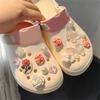 Vintage Rose Shoe Charms DIY Shoe Buckle Pearl Butterfly Detachable Decoraticoraon Buckle Shoe Accessories Girls Party Gift New
