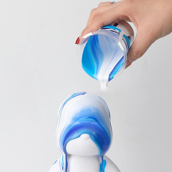 60ml Pittura Acrilica Fluida Asciugatura Rapida Colore Brillante Anti-sbiadimento Creazione per Bambini Fai da Te Orso Pigmento Fluido Materiali Artistici Uso Quotidiano