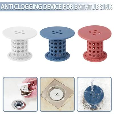 Bathroom Sewer Anti Clogging Device Bathtub Bath Pool Sink Filter Cylindrical Hair Collector Shower Room Floor Drain