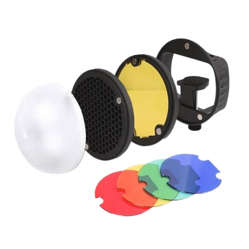 

Flashing Modifiers Set With Adapter, Softboxes, Gels Filters For Creative On Camera Lighting 1