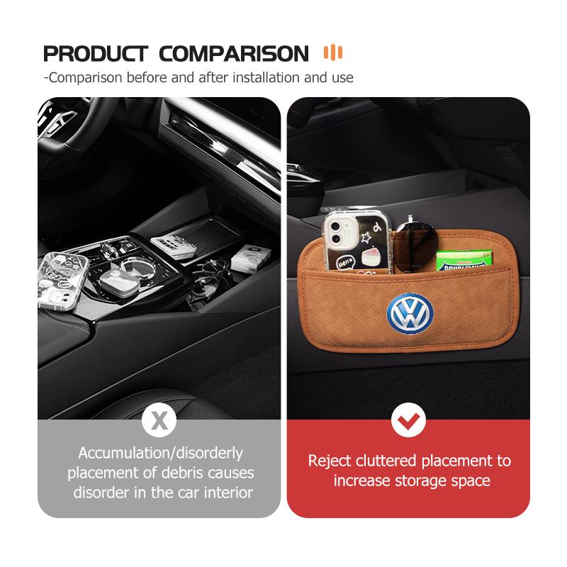 For Volkswagen VW Car Storage Hanging Bag Phone Key Card Pounch Pocket Passat Golf 4 5 6 Tiguan Polo Scirocco Jetta CC zg6