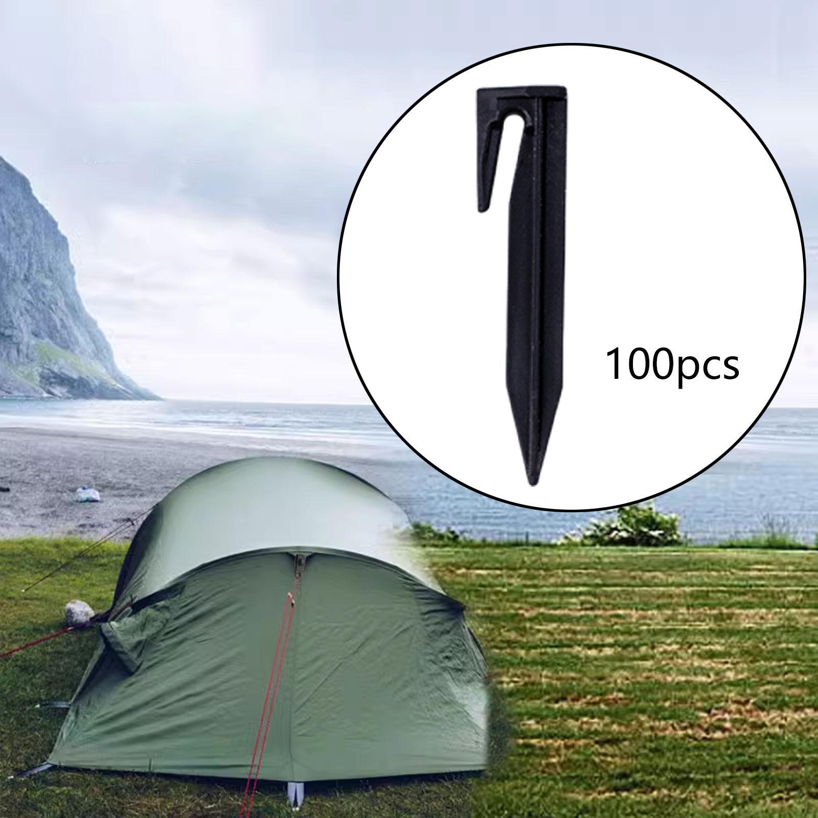 

100 штук Колышки для палатки Грунтовые колышки Практичная долговечность Ветрозащитный Кемпинг Портативный для навеса Style A