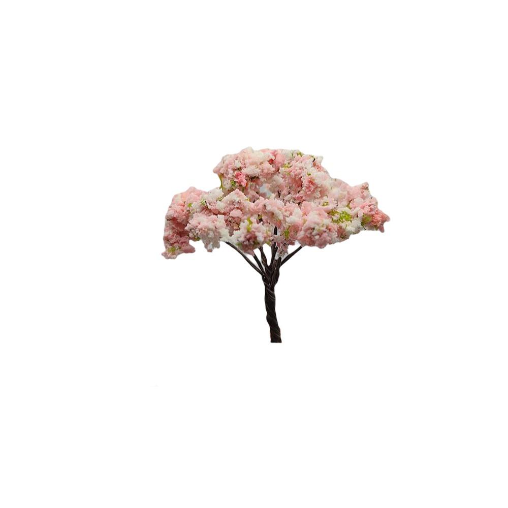 

1/5PCS Resin Miniature Cherry Flower Tree Model DIY Crafts Dollhouse Decor Car Ornament A-1pc