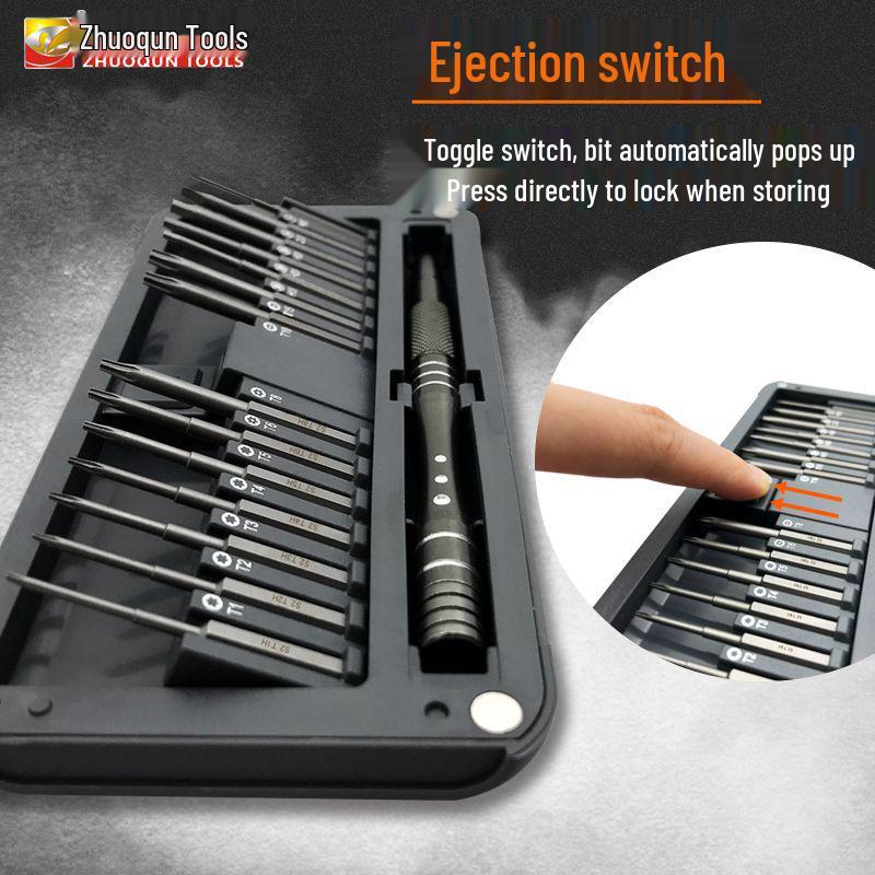 30-in-1 Magnetic S2 Screwdriver Set for Electronics & Watch Repair