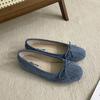 Fashion Footwear Round Toe  Women Ballet Flats Dance Shoes Luxury Female Shallow Fashion Butterfly-Knot Slip On Ladies Flats Shoes
