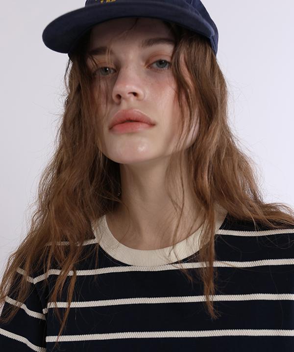 Green Butter Marine Cotton Dress (Navy)