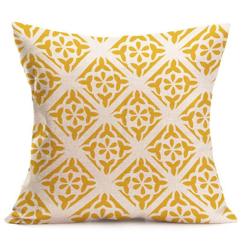 Luxurious Resistant Scatter Waist Throw Pillow Case With Timeless Geometric Design