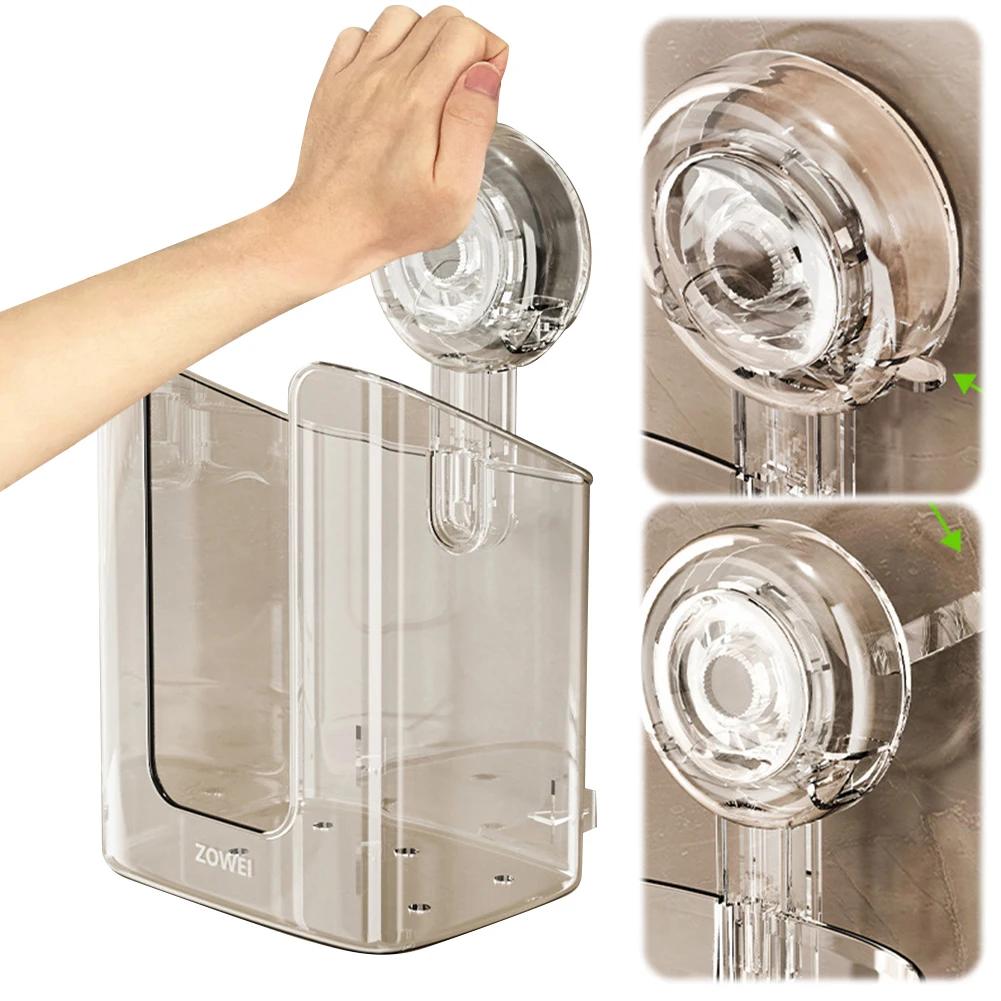 Wall Mounted Wipes Dispenser with Suction Cup Toilet Wipes Holder Large Capacity Tissue Storage Box for Kitchen Bedroom