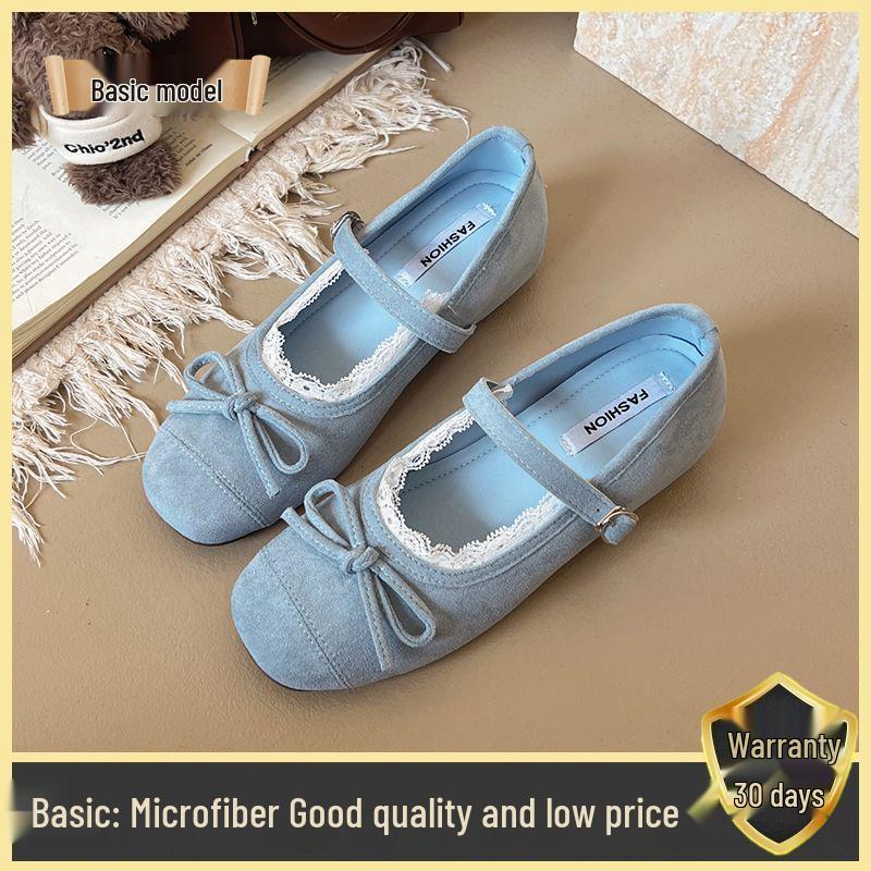 

Летние ретро балетки Мэри Джейн с бантом 2025 - Идеально подходят к платьям 35