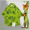 2026 Sommer Kinder Jungen Mädchen Cosplay Grün Cartoon Nick Fuchs 3D Kurzarmhemden Freizeithemd Cosplay Kleidung