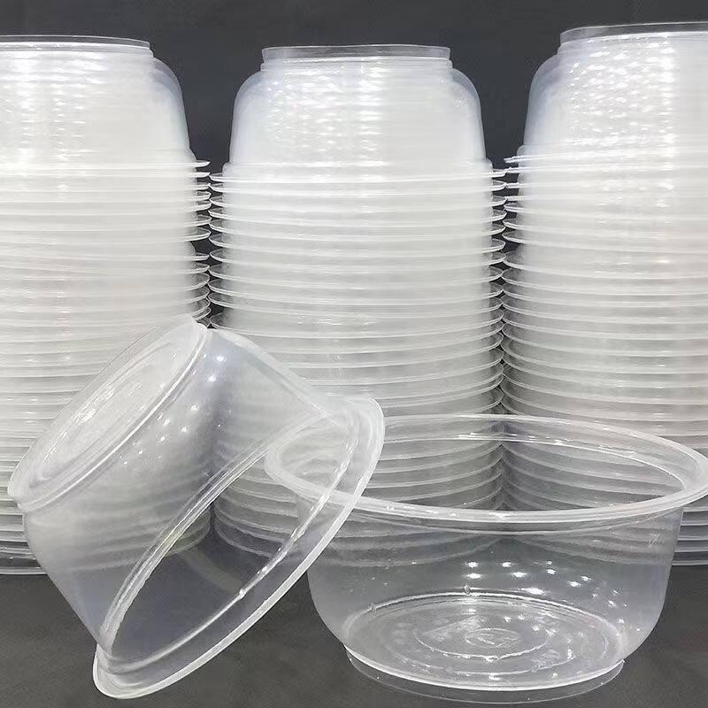 Transparent PP Disposable Plastic Bowls with Lids