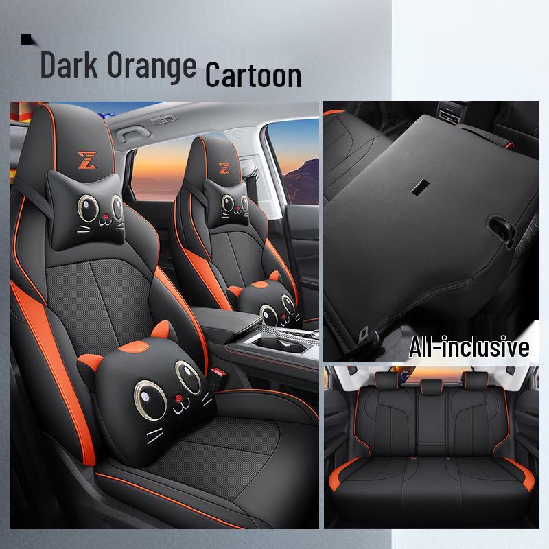 2022 Changan Oshan Z6 Full Coverage Cartoon Seat Cover & Cushion - Blue Whale Design, Four Seasons