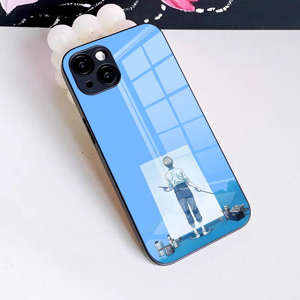 

Anime Blue Period Phone Case For IPhone 17 Pro Max 16 15 14 Pro Max 13 11 X Xs Xr 8 7Plus Glass Cover iPhone 15 Pro