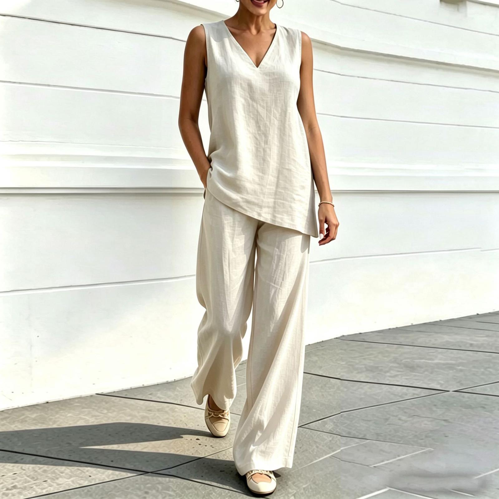

Two Piece Sets For Women Casual Long Sleeve Shirts And Short Pants L бежевый