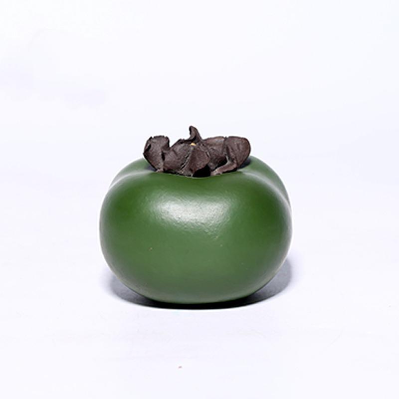 

Фиолетовая песчаная скульптура ShiShi Ruyi, фиолетовый чай с песком, креативный бутик для домашних животных, чайная игра, имитация хурмы, маленькое украшение S зелёный