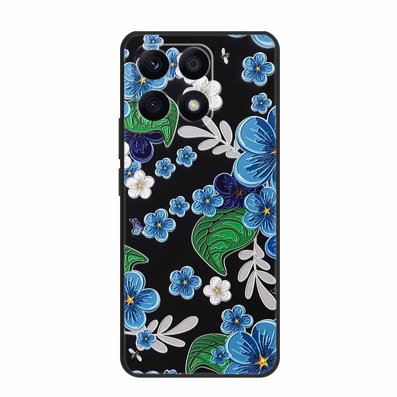 3D Case For Xiaomi 14T Pro Case Emboss Flower Black Silicone Soft Back Cover Coque For Xiaomi 14T Pro Case 14 T Pro 14TPro Funda