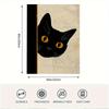 1pc 60x80 Inch Cozy Cat Blanket - Minimalist Black Cat Peeking Design, Soft Lightweight Fabric for All-Season Use, Perfect for