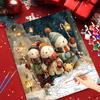 1pc Picture With Numbers Scarf Snowman Christmas Gifts Easy Hand Drawn Picture Art With Numbers By Number Kits 40x50cm/16x20inch Without Frame