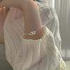 Women Bracelet Connected Heart Pendant Adjustable Length Lobster Clip Romantic Love Symbolization Valentines Day Gift Lady Wrist Jewelry