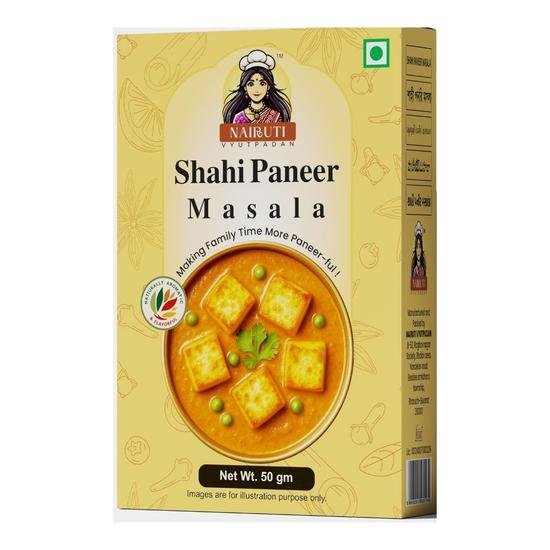 

Nairuti Vyutpadan Shahi Paneer Masala 50g | Rich & Authentic Indian Curry Spice Blend | Creamy Restaurant-Style Shahi Paneer Gravy Masala 50GM