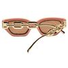 Women's sunglasses small frame inlaid diamond fox head chain light luxury modern personality trend party party sunglasses