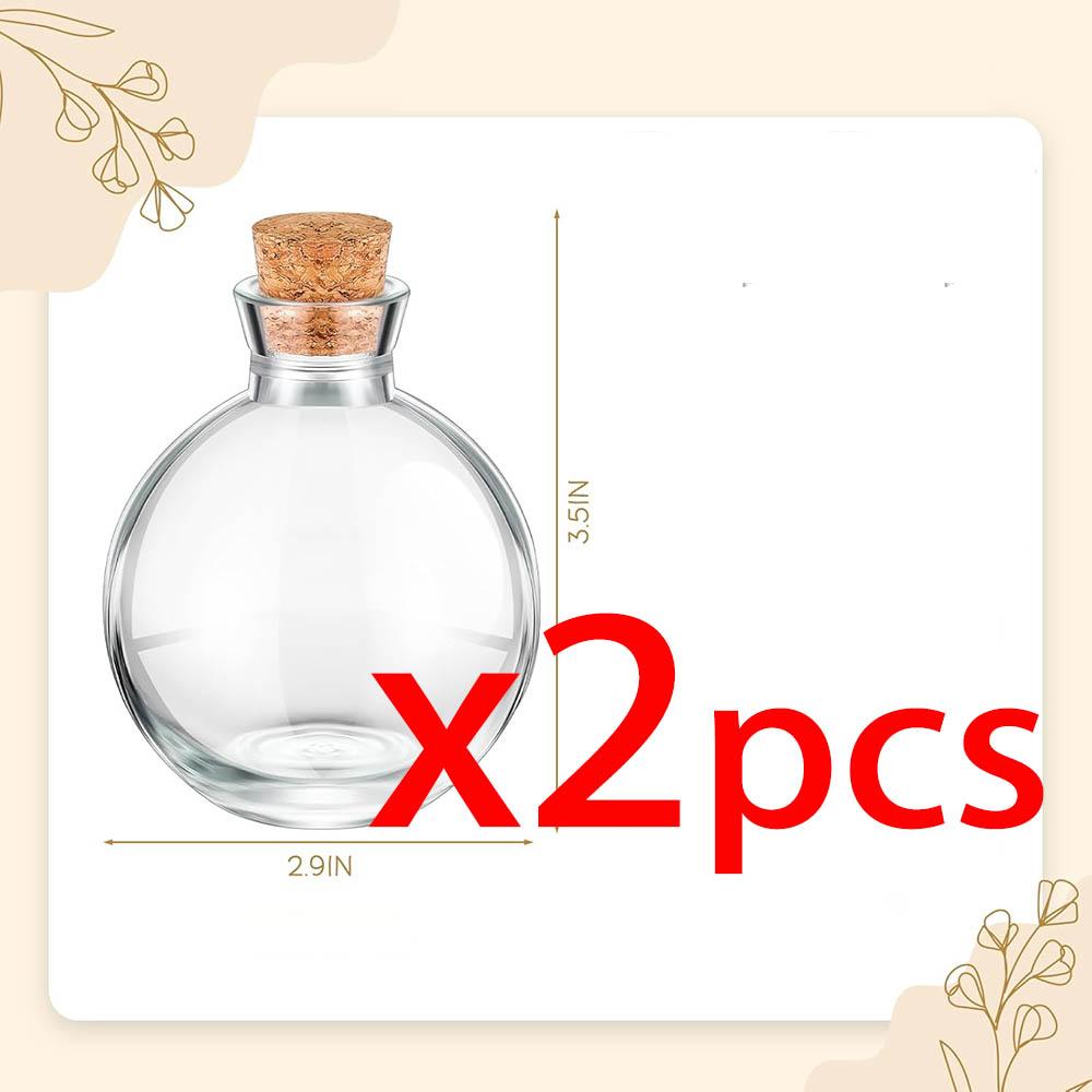 

5oz Mini Glass Bottle with Cork Lids Round Small Decorative Jar Ball Shaped Glass Potion Bottles for DIY Crafts Wedding Party 5oz 150ml
