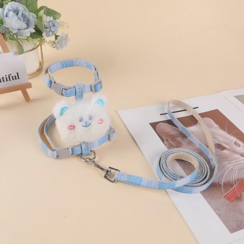 Adjustable I-shaped Pet Cat Harness with Leash