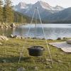Adjustable Height Camping Tripod Aluminum Alloy Campfire Pot Holder  Outdoor BBQ