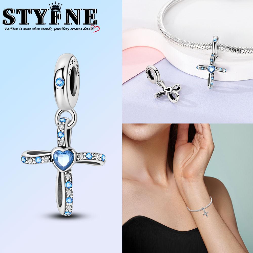 Classic Copper Holy Angel Cross Charms Beads Pendants For Women Fit Original Bracelets Diy Jewelry Gift