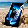 Energetic Alien Character  Beach Towel, Super Soft Microfiber, Perfect Gift for Her/Him, Birthday, for Pool, Beach, Travel, Decor Beach Party