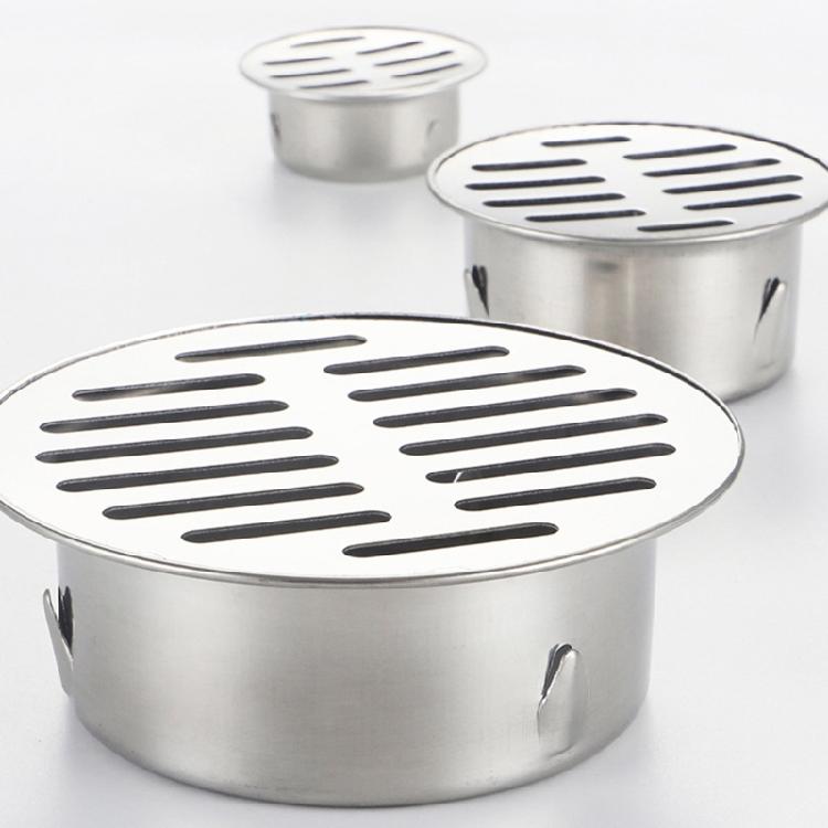 2pcs Modern Round Shower Floor Drain with Middle Drainages and Hair Trap Features Easy Maintenance and Easy Installion