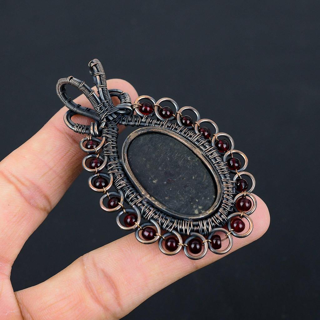 Abalone Shell Gemstone Pure Copper Wire Wrapped Handmade Pendant Jewelry For Gift