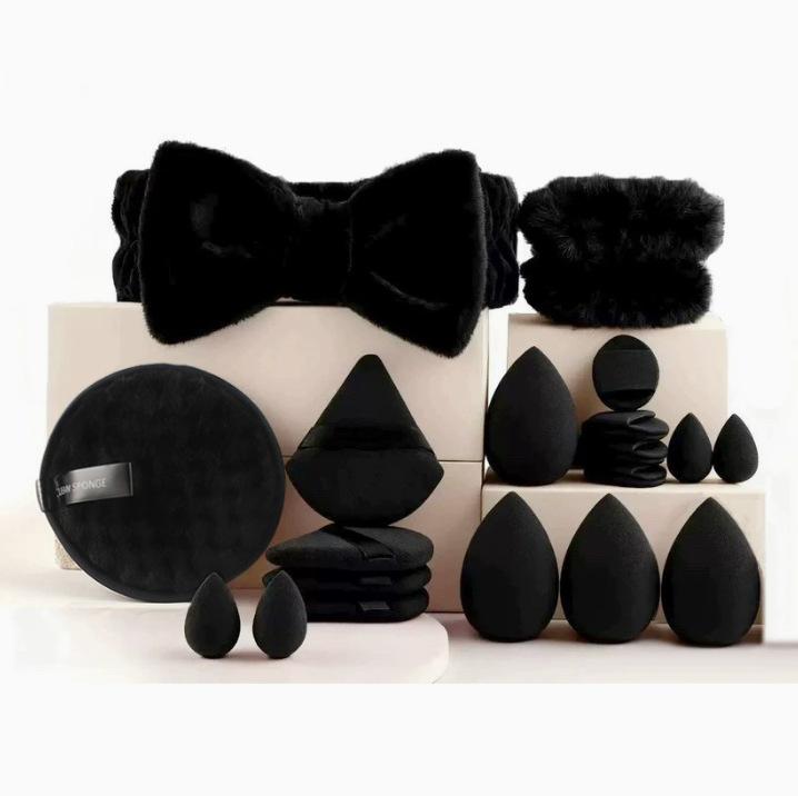 33Pcs 35Pcs Makeup Brush Set with Face Wash Sponge, Cosmetic Tools Kit Multifunctional Foundation Blending Brush Set