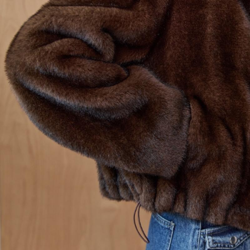 Maxza Wide Collar Fake Fur Jacket Ze12qj005nh