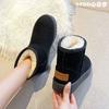 Fleece Thickened Snow Boots Short Boots Autumn and Winter New Comfortable Warm Cotton Shoes Flat Women's Short Boots