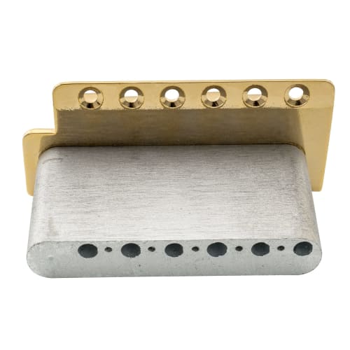 Wilkinson WOV03 10.8mm String Pitch Vintage 6-Point Guitar Tremolo Bridge for Squier, Mexico, Fender, and MIJ Strat Electric Guitars, Gold
