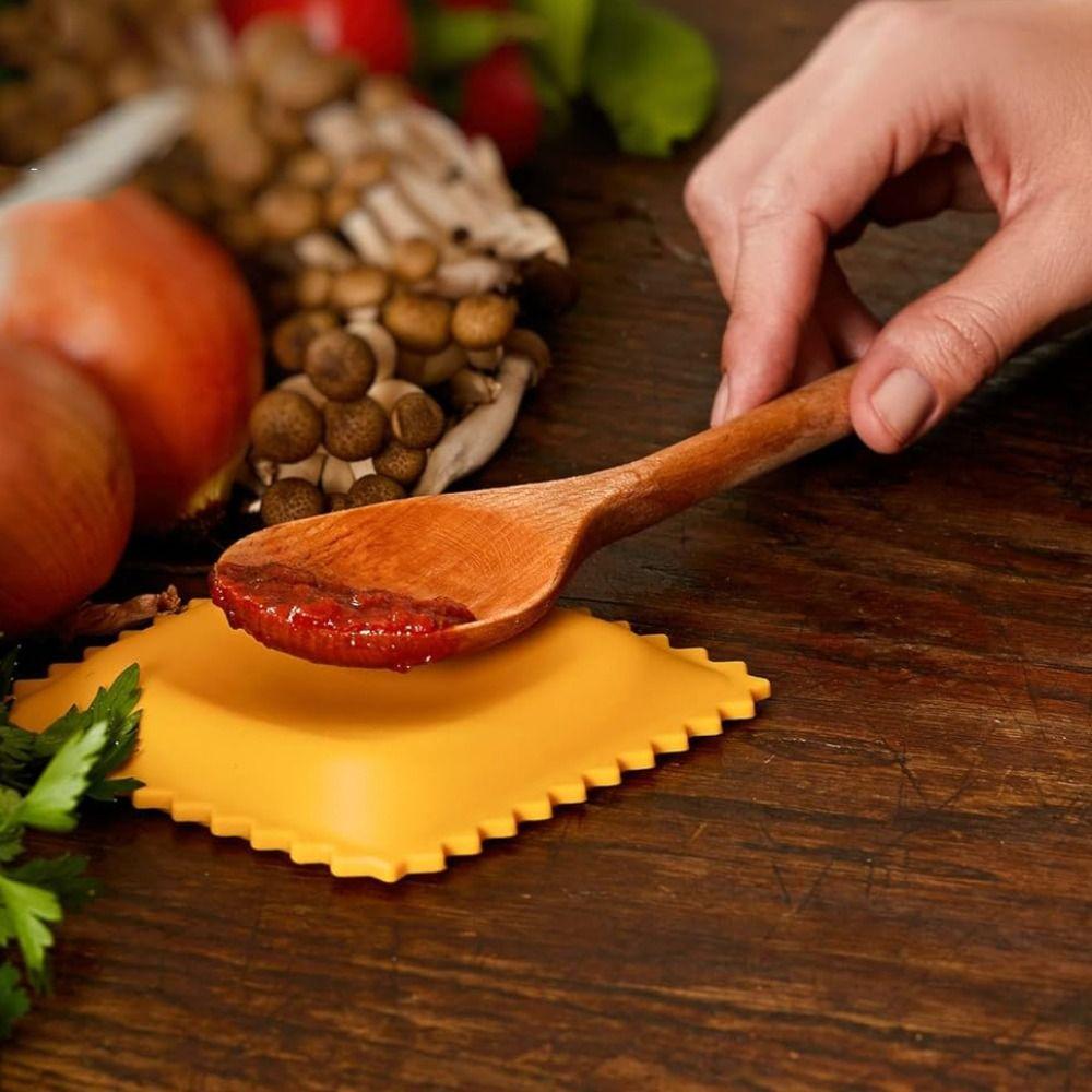 Cartoon Silicone Biscuit Shape Spoon Pad Heat Resistant Antifouling Placemat Soft Square Spoon Mat Dinner