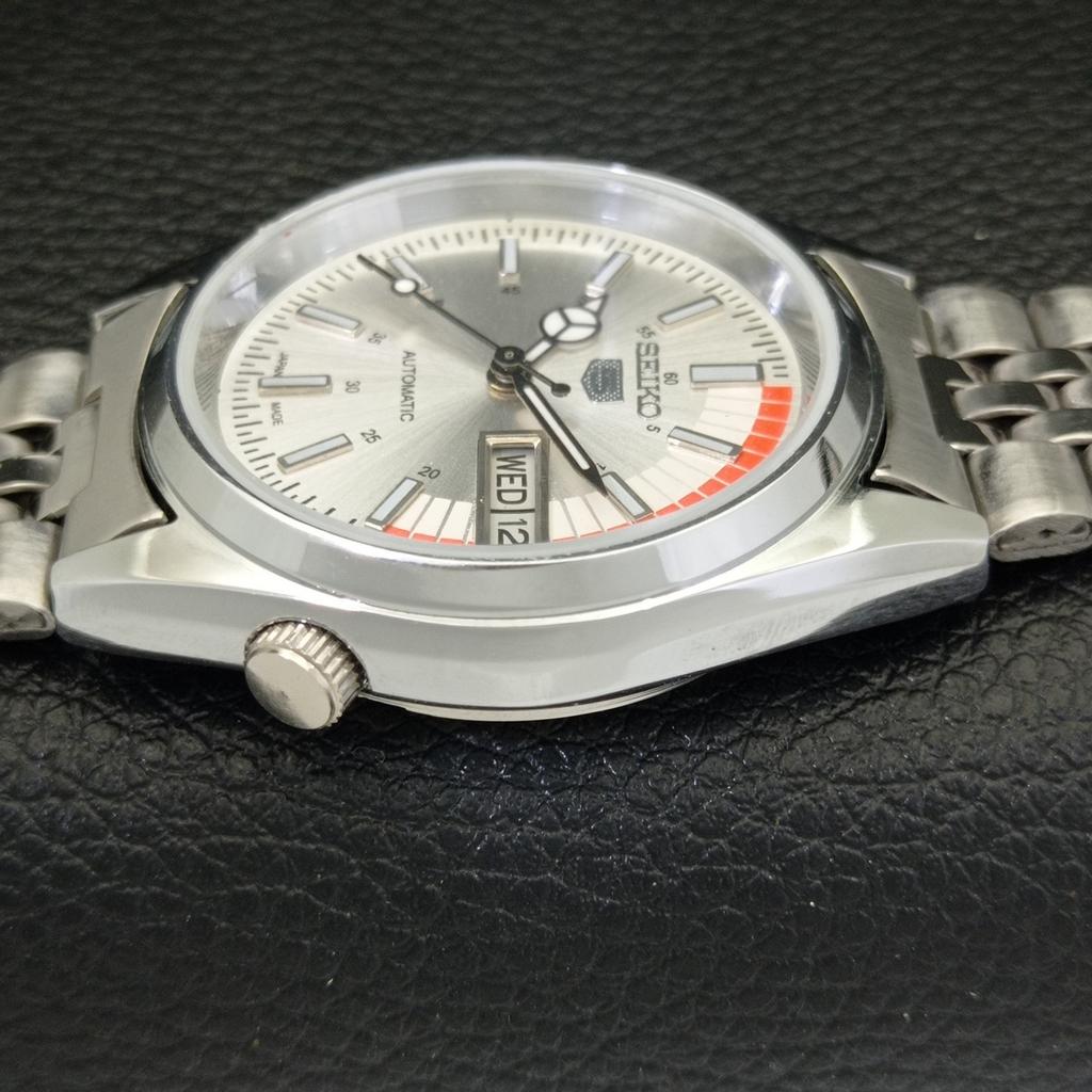 VINTAGE REFURBISHED SEIKO 5 AUTOMATIC 6309A JAPAN MENS SILVER WATCH a441087-4 Sk-a441087