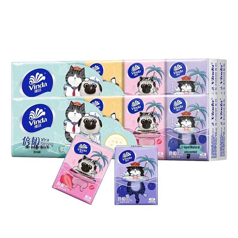 Vinda Toughness 3-Ply Paper Handkerchiefs