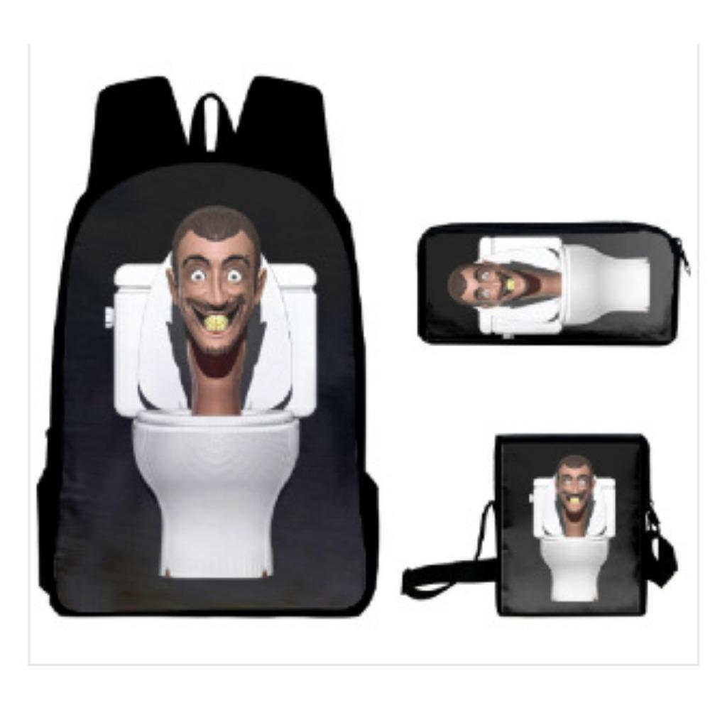 Peripheral Toilet Trend Ins Backpack European and American Retro School Bag Toilet Man Bag