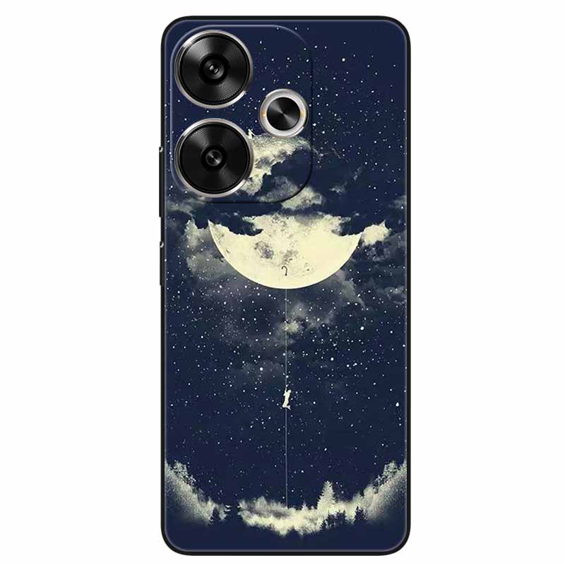 For Xiaomi Redmi 13 Case Animals Painted Black Silicone TPU Soft Bumpers for Redmi 13 4G 5G Redmi13 Phone Cover Protect Capa