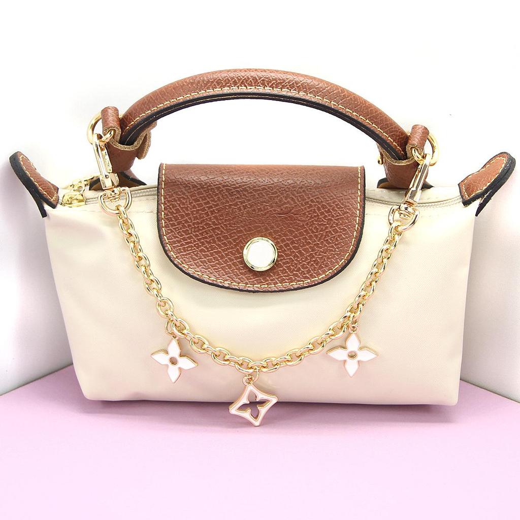 Floraler Ketten-Taschenriemen-Verlängerer - Grenzüberschreitendes Metall-Schulter- & Unterarmtaschen-Accessoire