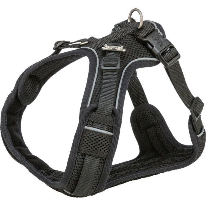 Harnais Pour Chien - TRIXIE - Premium FlexMesh - Noir - Grand - Extérieur