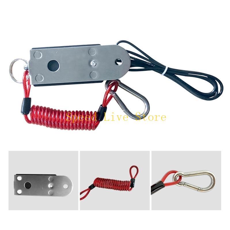 Trailer Electromagnetic Brake Controller Switch Emergency Breakaway Coiled Cable with Electric Brake Onoff For Rv Towing
